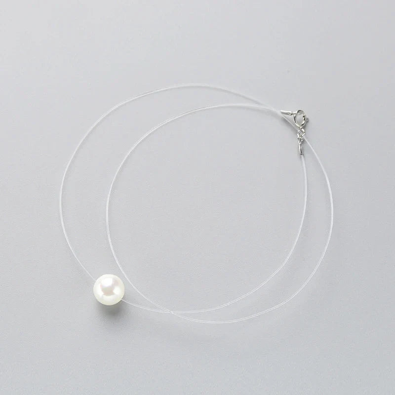 Pearl Pendant Choker Silver necklace