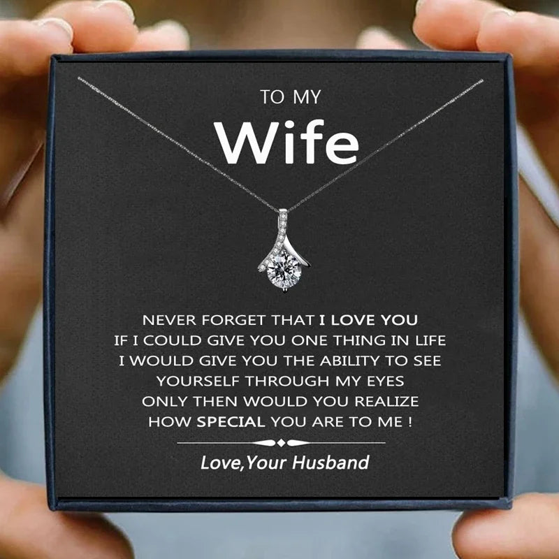 Necklace for Wife gift Fashion women Necklace Femal Heart Pendant Necklaces Girl Jewelry