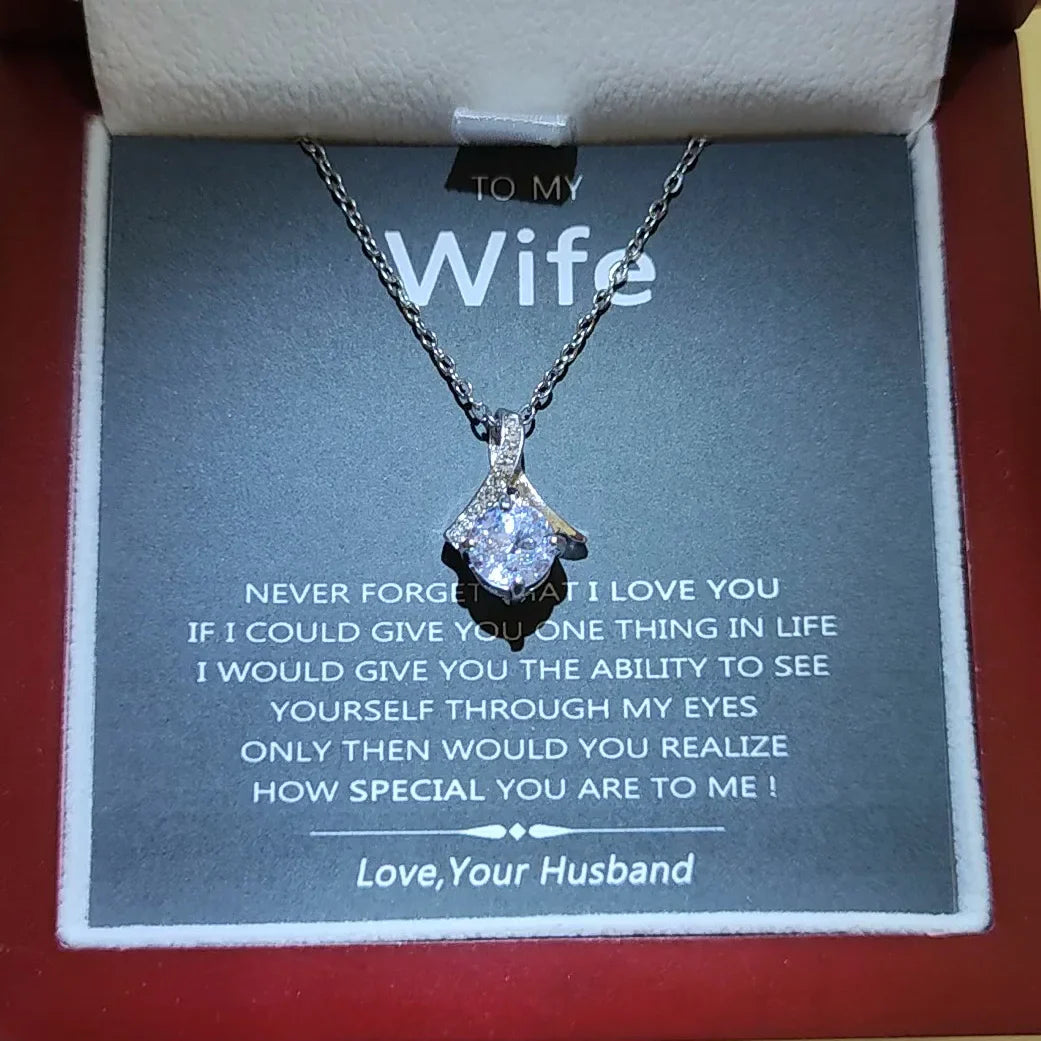 Necklace for Wife gift Fashion women Necklace Femal Heart Pendant Necklaces Girl Jewelry