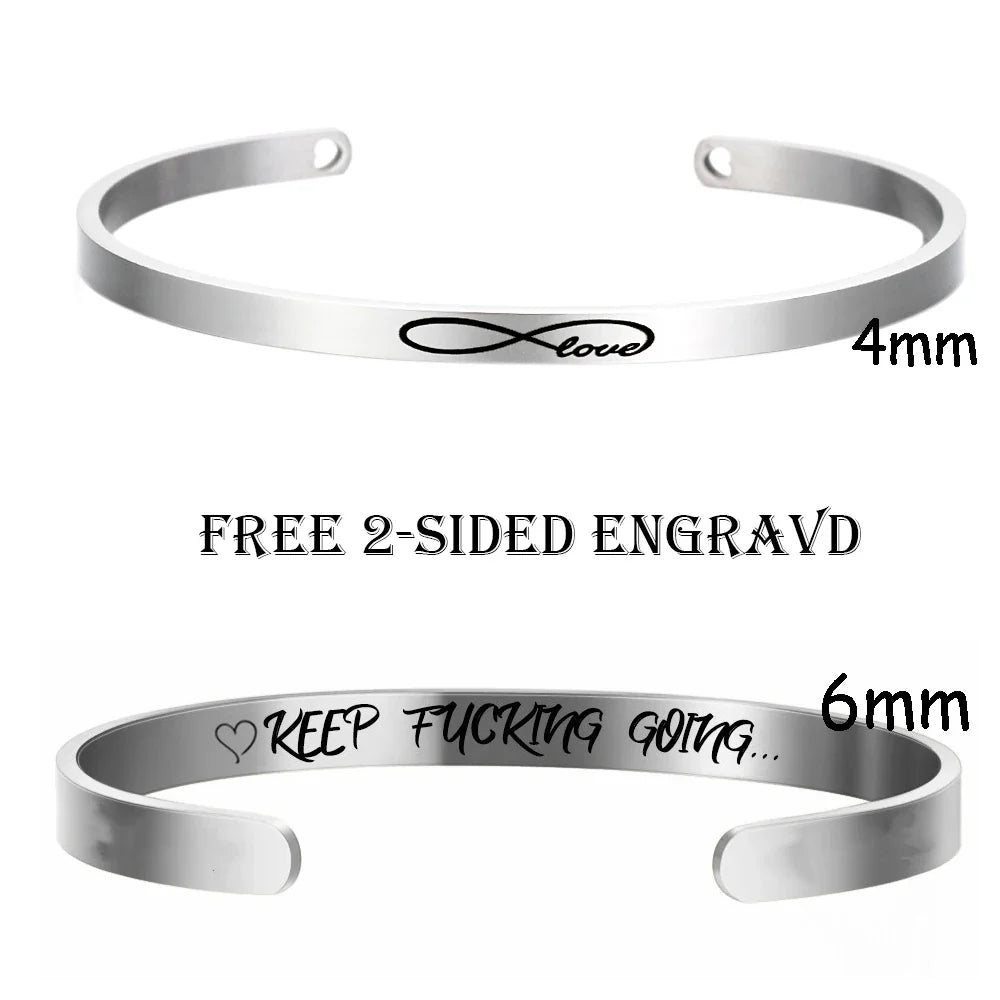 Custom Cuff Bracelets with Messages: For Women or Men