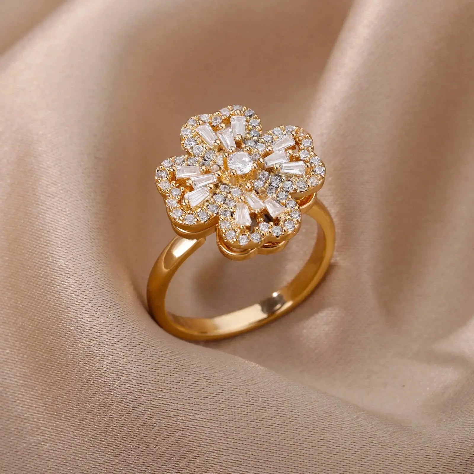 Lucky Four-Leaf Clover Magnetic Pendant Necklace & Ring Set - Heart Crafted Gifts