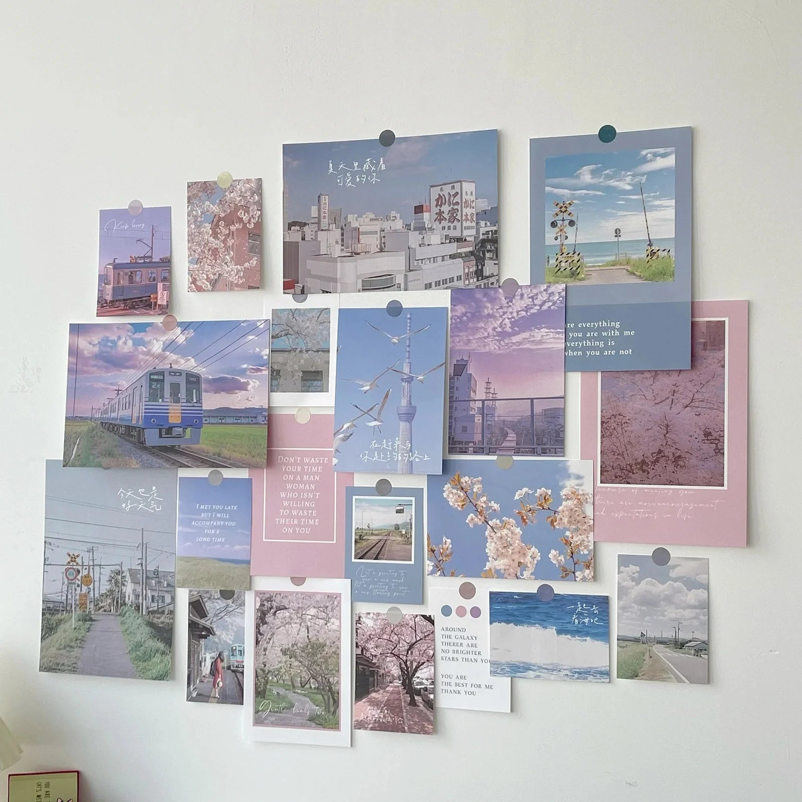 Wall Collage : DIY Photo Card Stickers Decoration