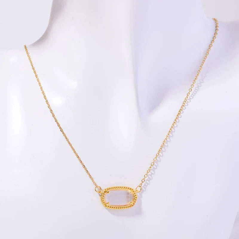 Elegant Gold Tone Birthstone Necklaces