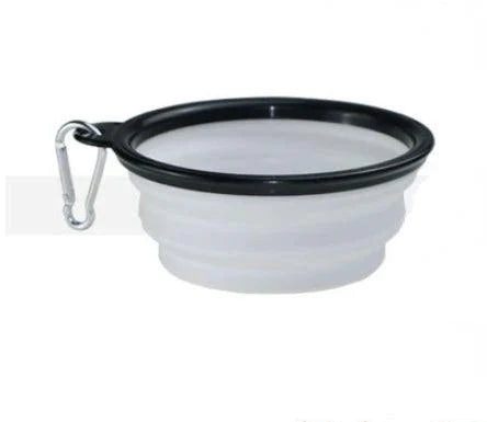 Collapsible Silicone Pet Bowl - Portable Travel Dish with Carabiner