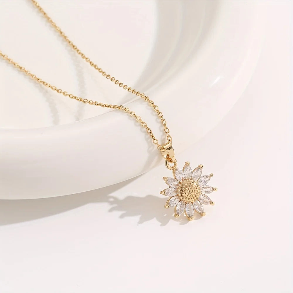 Sunflower Necklace in a beautiful gift box: Heart Crafted Gifts