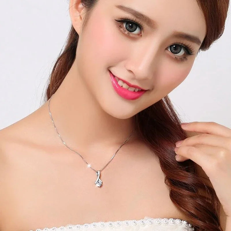Necklace for Wife gift Fashion women Necklace Femal Heart Pendant Necklaces Girl Jewelry