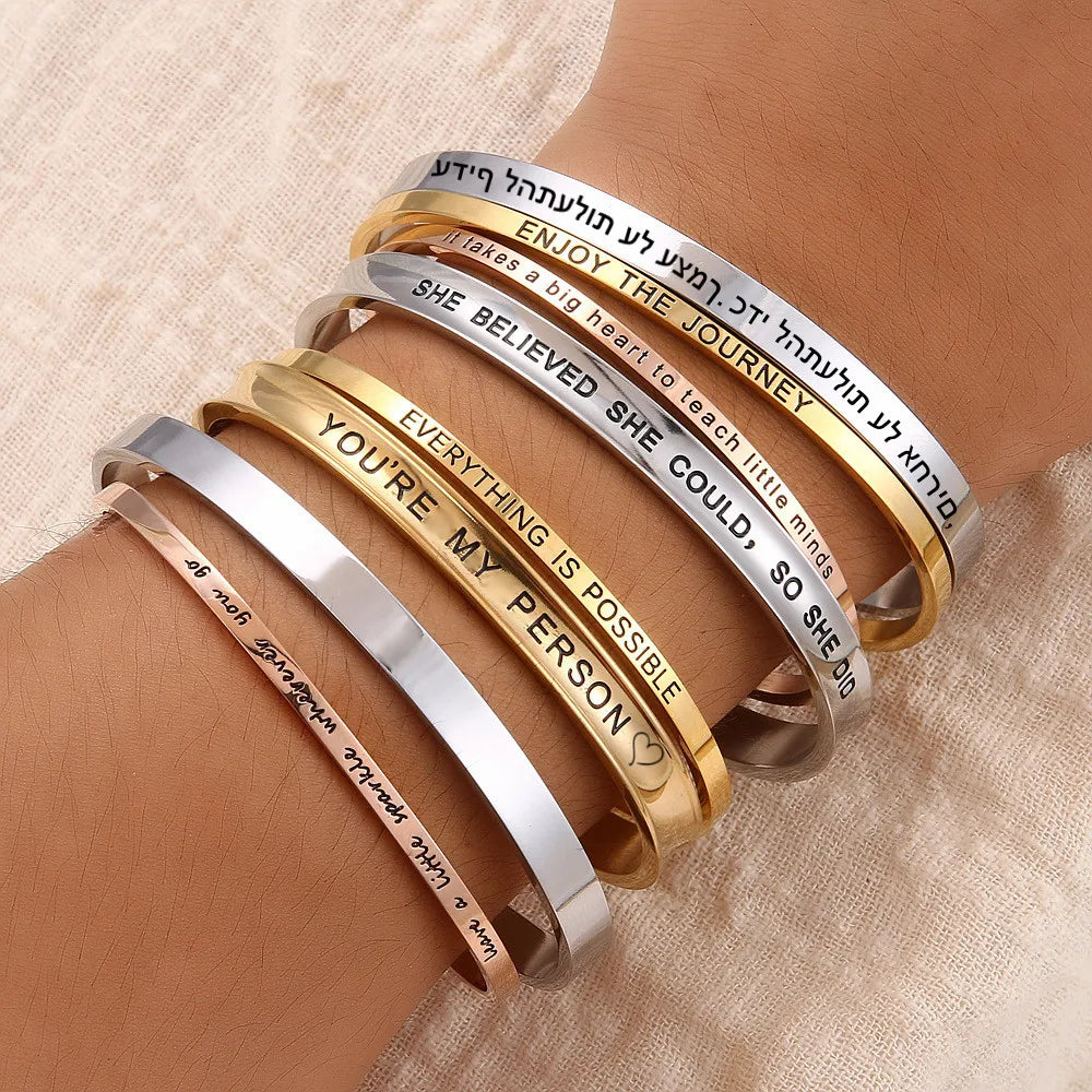 Custom Cuff Bracelets with Messages: For Women or Men
