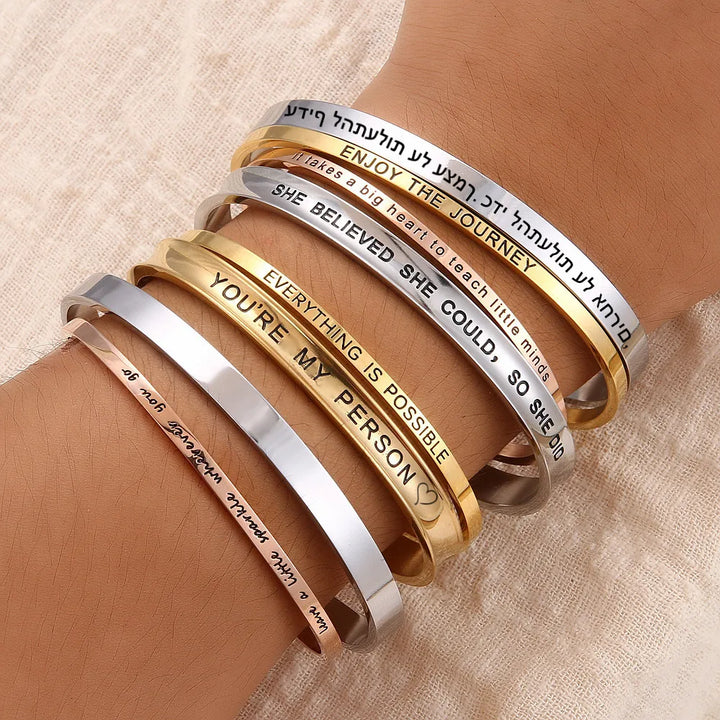 Custom Cuff Bracelets with Messages: For Women or Men