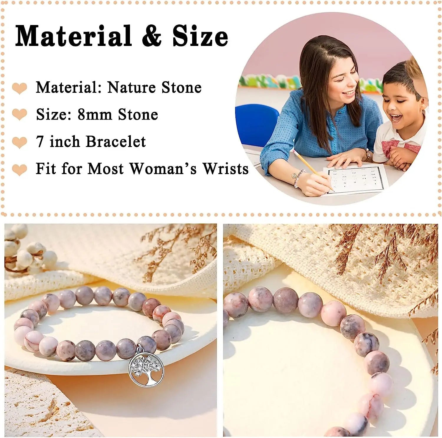 Colored Stone Bracelets: Mother's Day Gift
