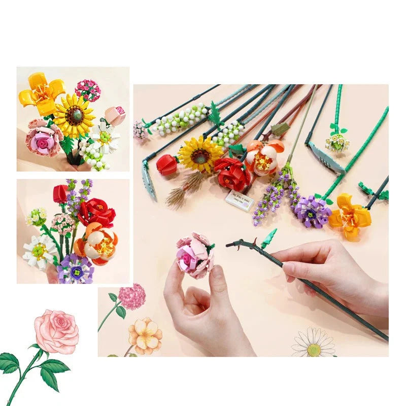 Flower Bouquet Building Blocks 