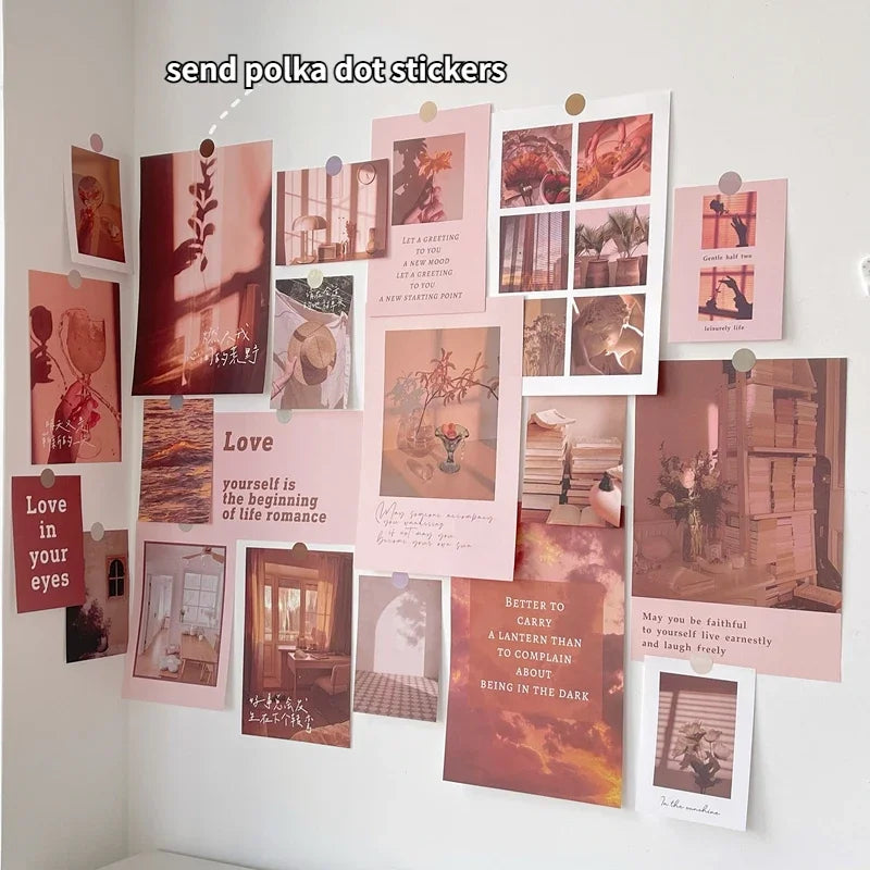Wall Collage : DIY Photo Card Stickers Decoration