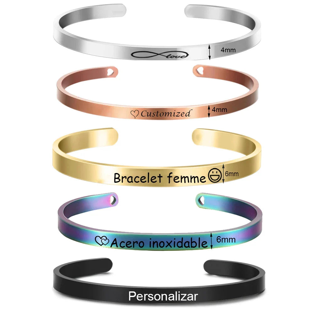 Custom Cuff Bracelets with Messages: For Women or Men