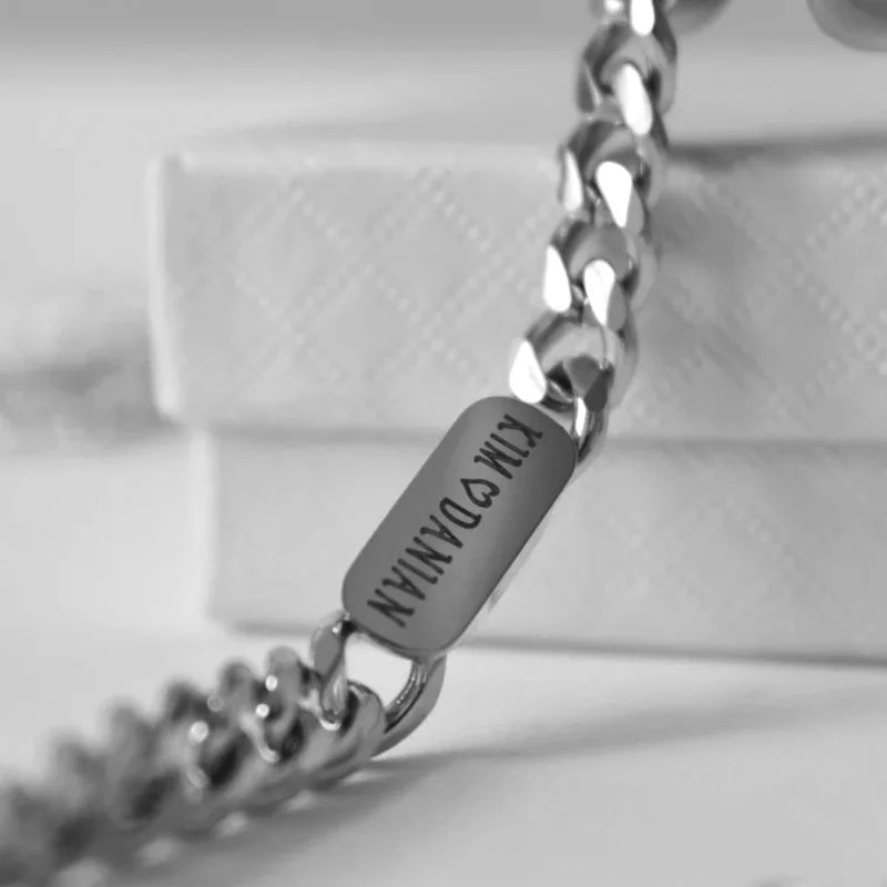 Cuban Chain Custom Bracelet for Men – Wristband Gift for him