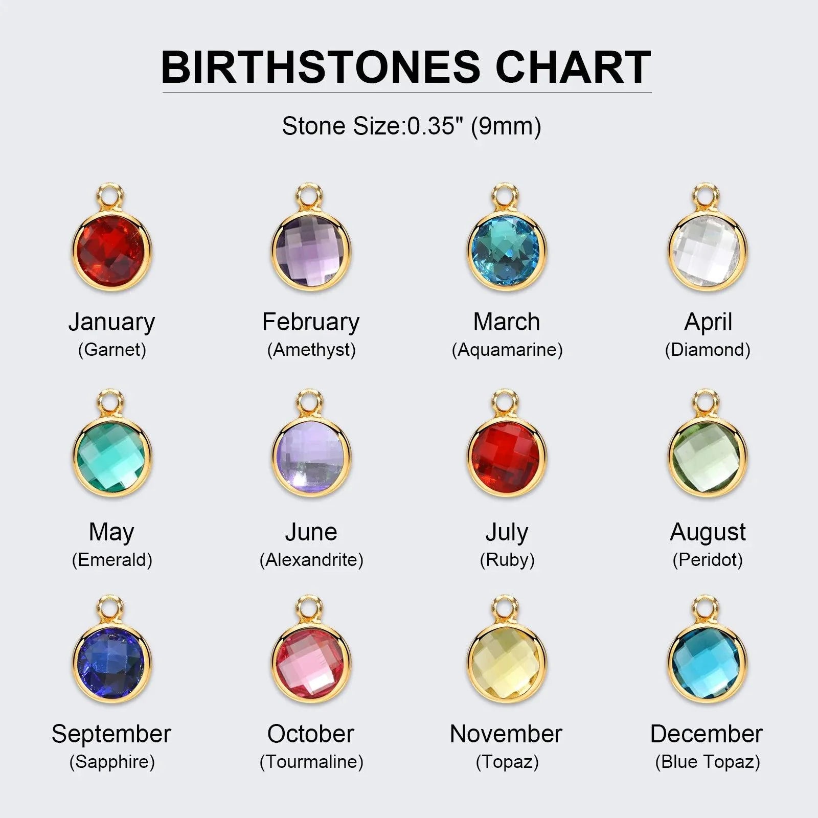 Personalized Women's Name Necklace Pendant with Birthstone