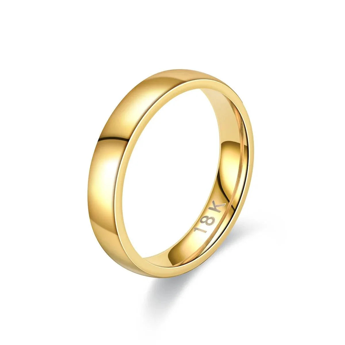 18k Gold Plated Wedding Band Rings: Unisex