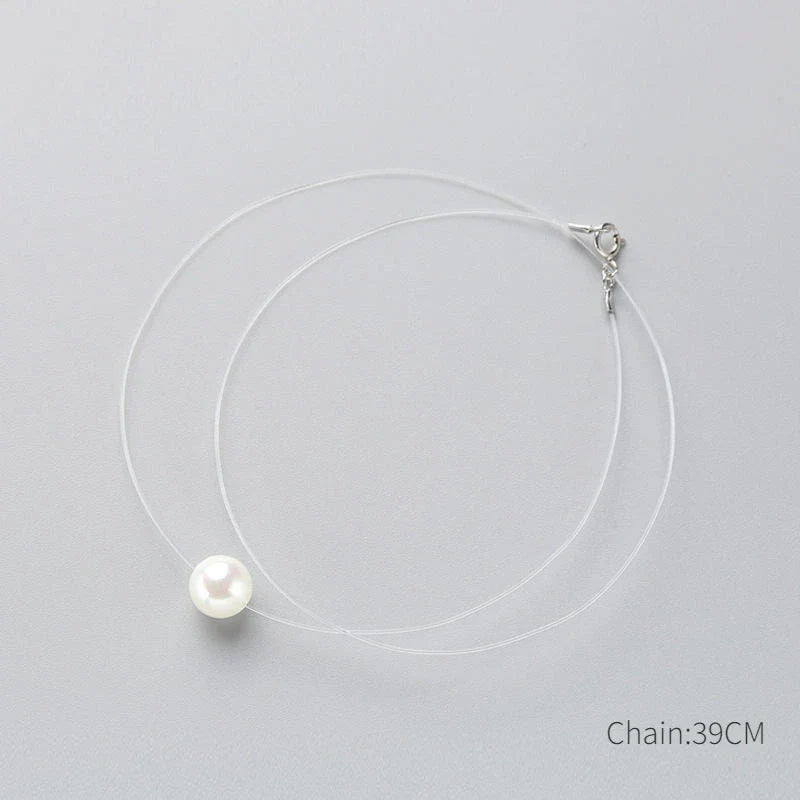 Pearl Pendant Choker Silver necklace