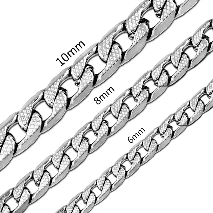 Luxurious Gold Plated Curb Link Cuban Chain Necklace for Men & Women