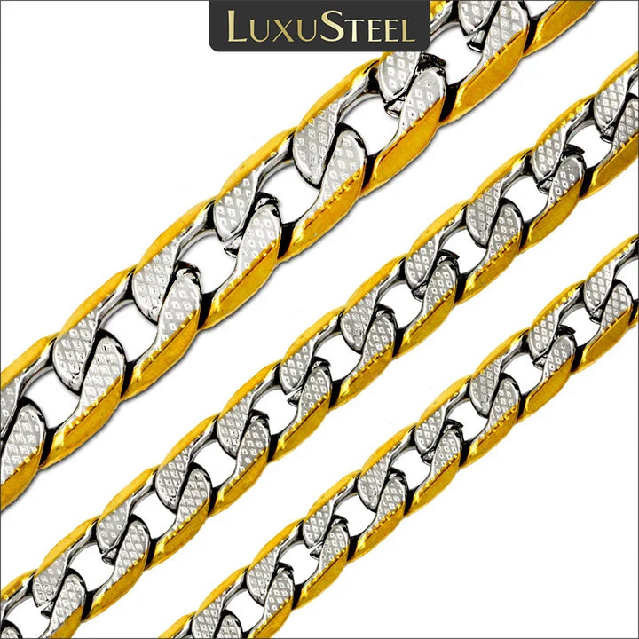 Luxurious Gold Plated Curb Link Cuban Chain Necklace for Men & Women