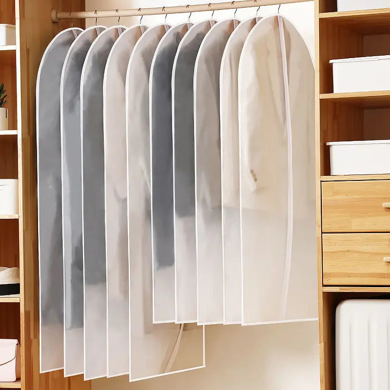 Breathable Clothes Cover with Zip Hanging Dust Proof Wardrobe Organizer