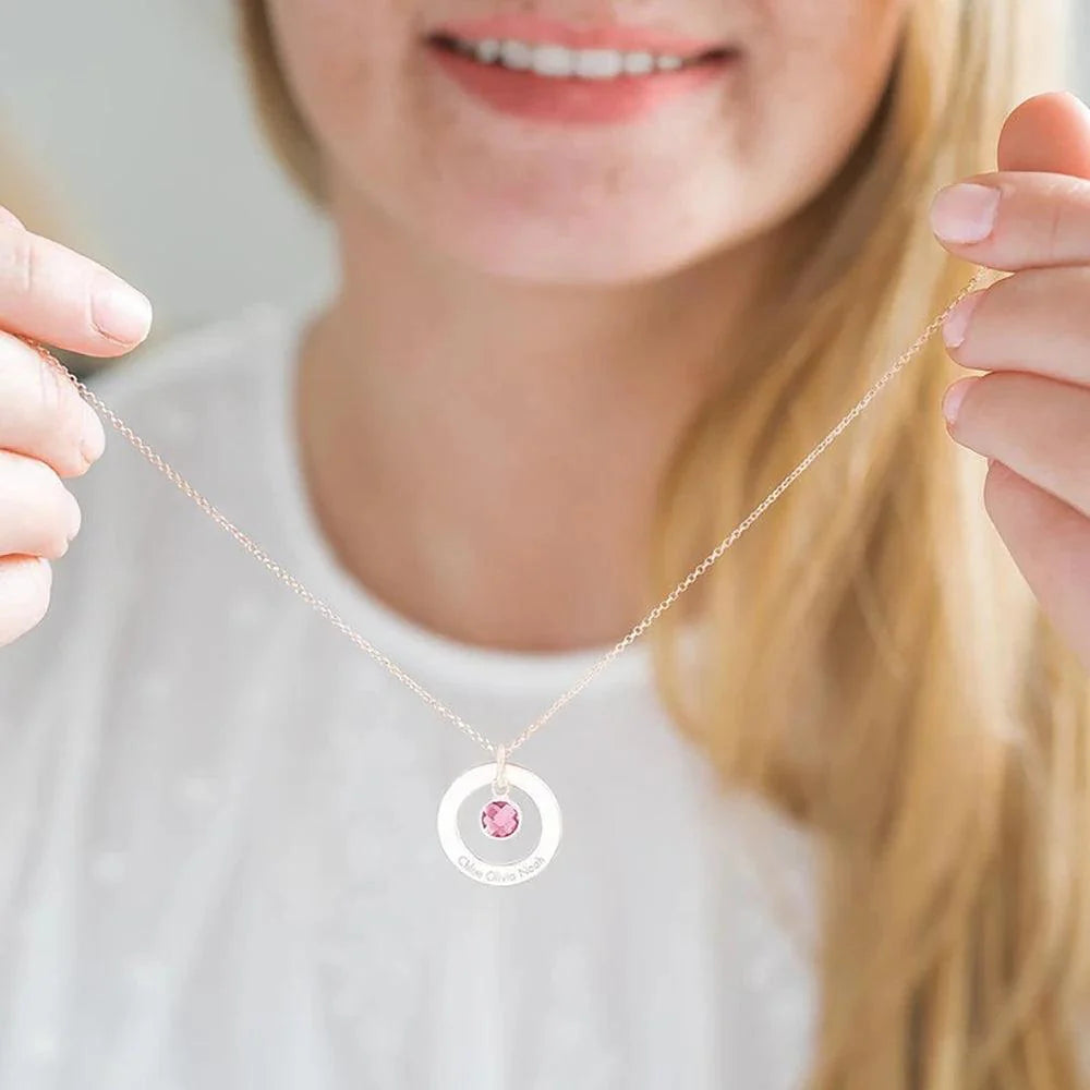 Birthstone Charm Ring Pendant