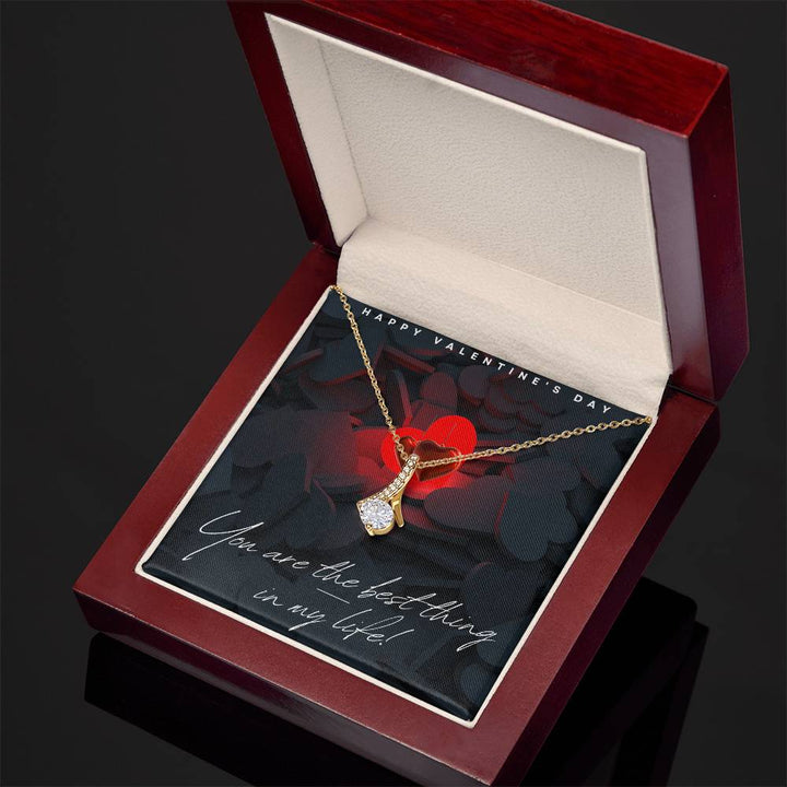 Gold finish Necklace with gift box for your love