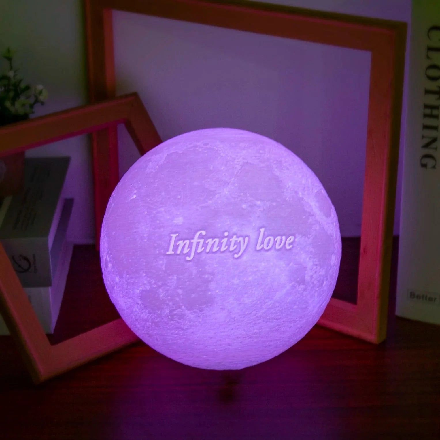 Customized 3D Printed Moon Lamp with Personalized Photo and Text - Heart Crafted Gifts