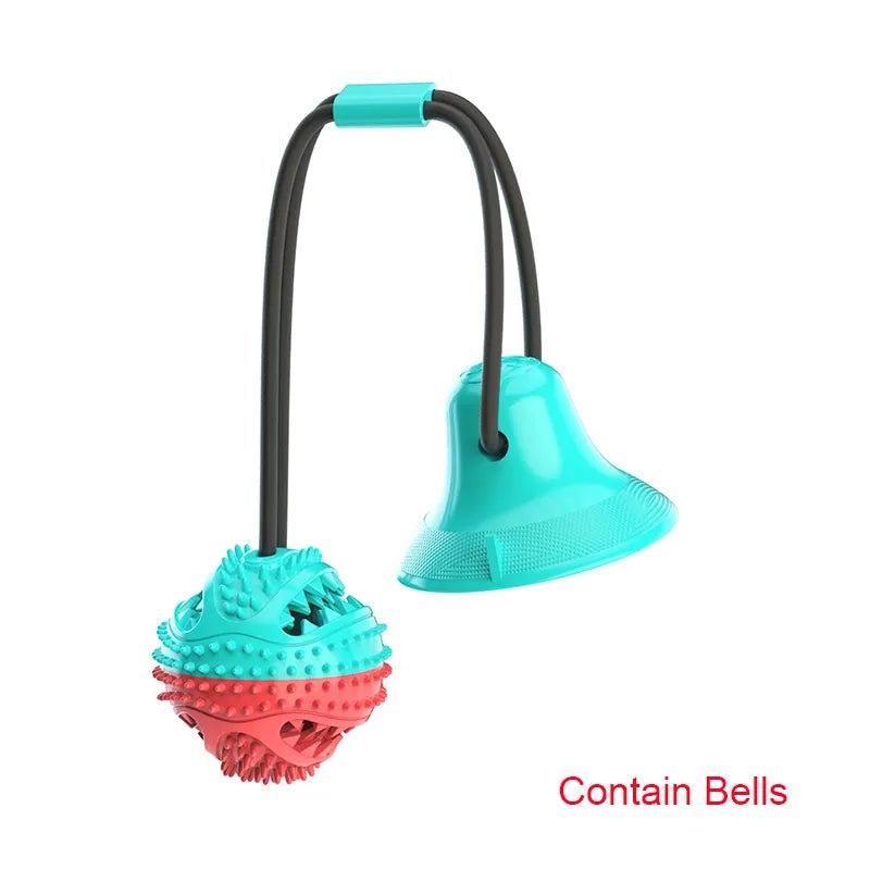 Dog Toy: Ball with Suction Cup, Rope with Treat Dispenser and Slow Feeder design - Heart Crafted Gifts