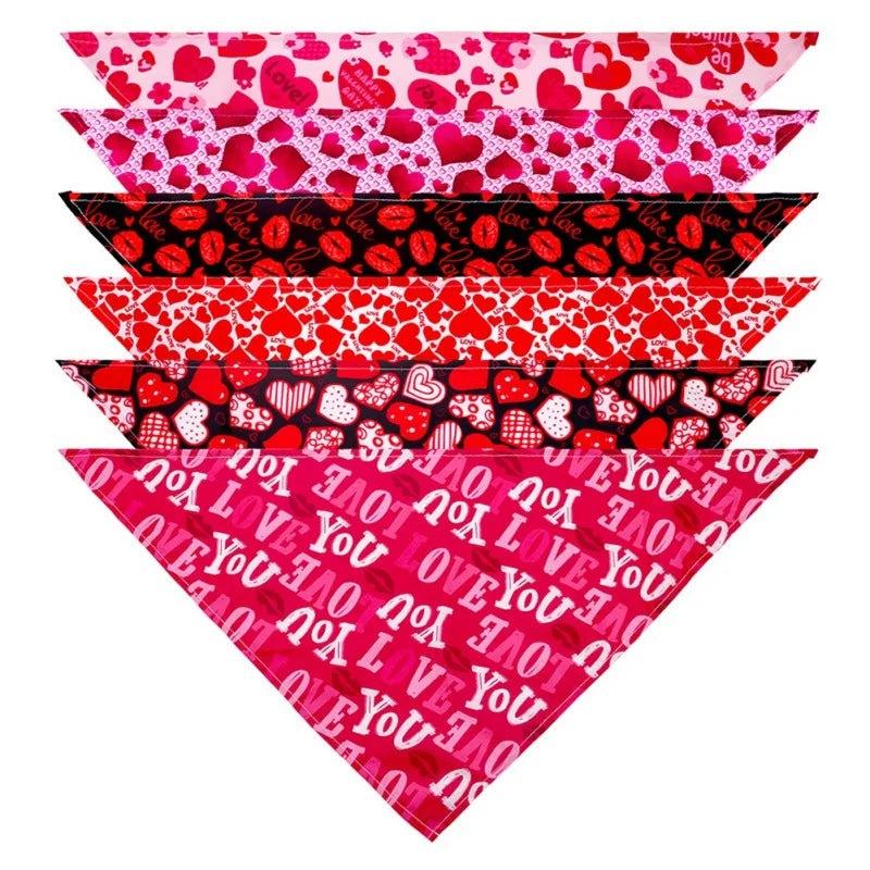 Dog/Cat Bandanas – Perfect Red Heart Pet Scarf for Pet's Fashion! - Heart Crafted Gifts
