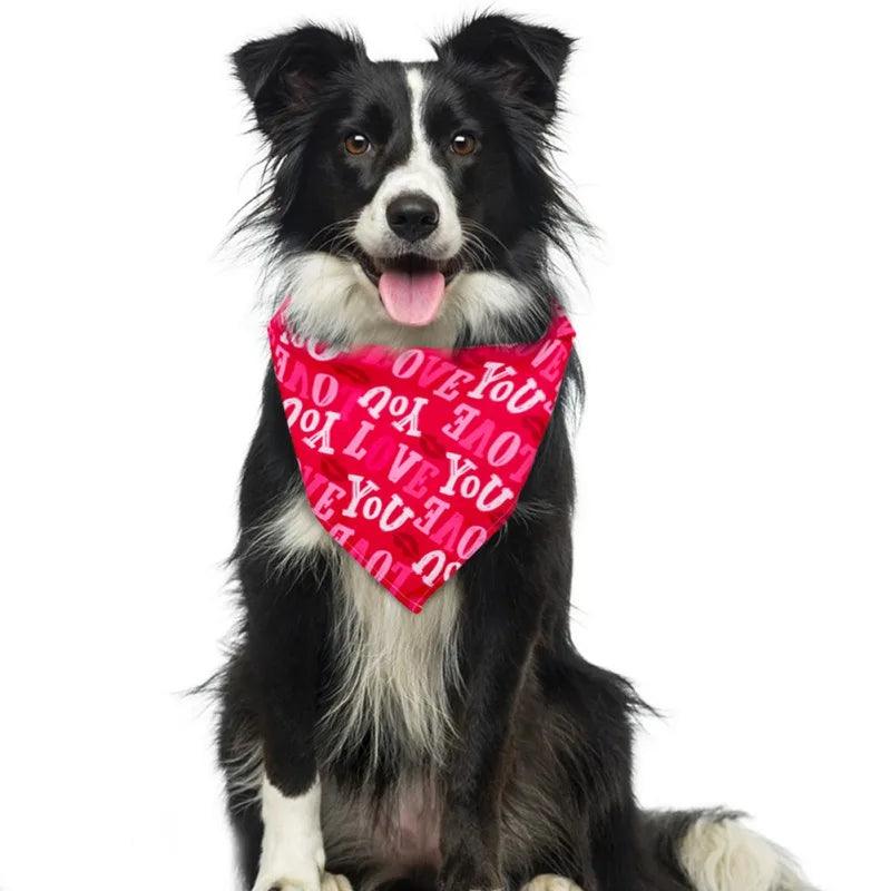 Dog/Cat Bandanas – Perfect Red Heart Pet Scarf for Pet's Fashion! - Heart Crafted Gifts