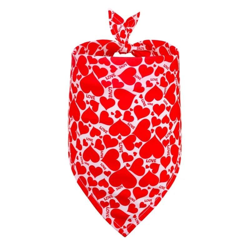 Dog/Cat Bandanas – Perfect Red Heart Pet Scarf for Pet's Fashion! - Heart Crafted Gifts