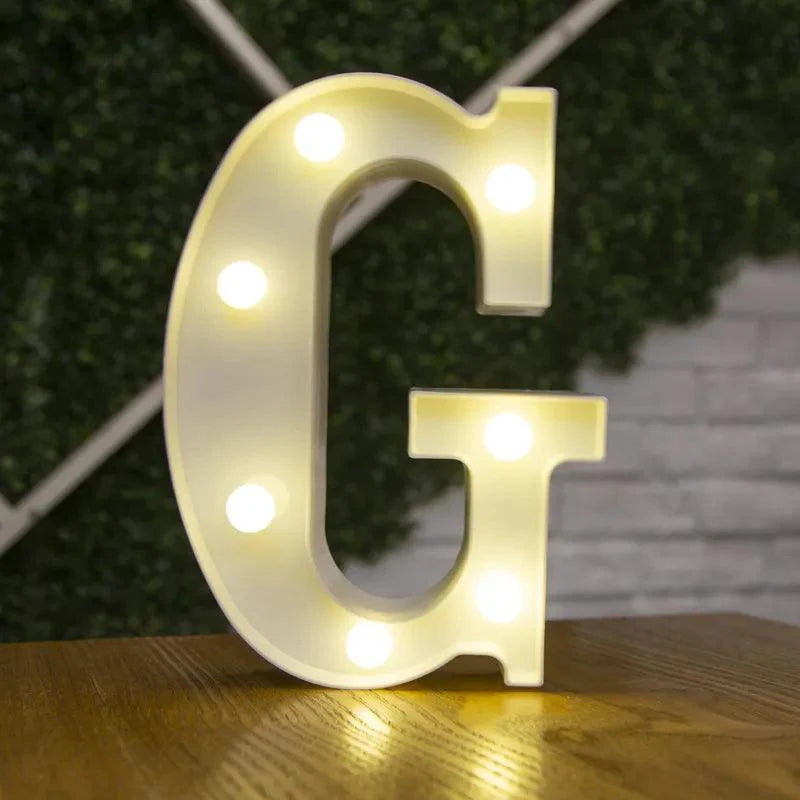 Illuminate Your Love's Name: Alphabet Initial Letter LED Lights for decor lamp - Heart Crafted Gifts