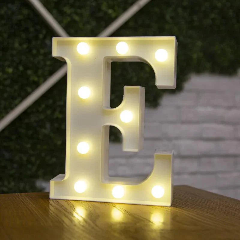 Illuminate Your Love's Name: Alphabet Initial Letter LED Lights for decor lamp - Heart Crafted Gifts