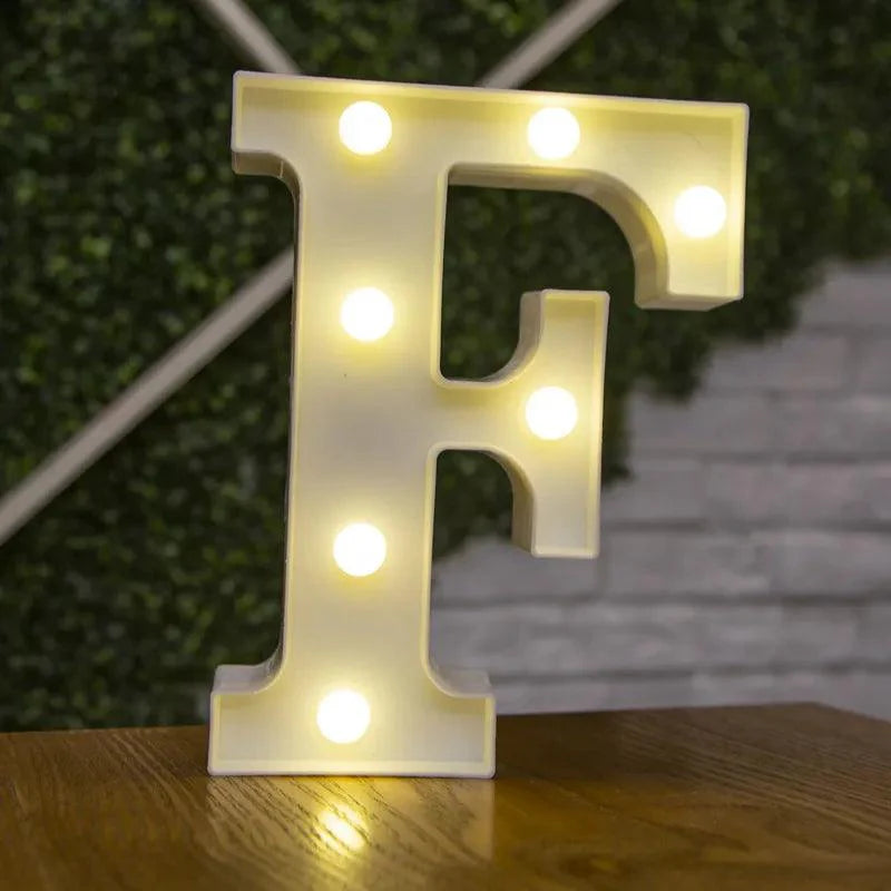 Illuminate Your Love's Name: Alphabet Initial Letter LED Lights for decor lamp - Heart Crafted Gifts
