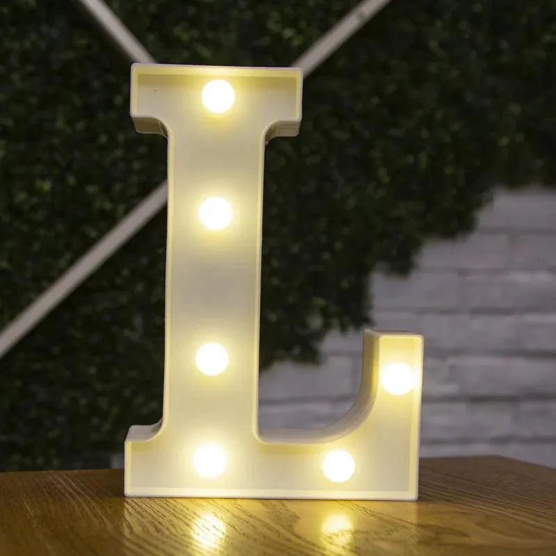 Illuminate Your Love's Name: Alphabet Initial Letter LED Lights for decor lamp - Heart Crafted Gifts