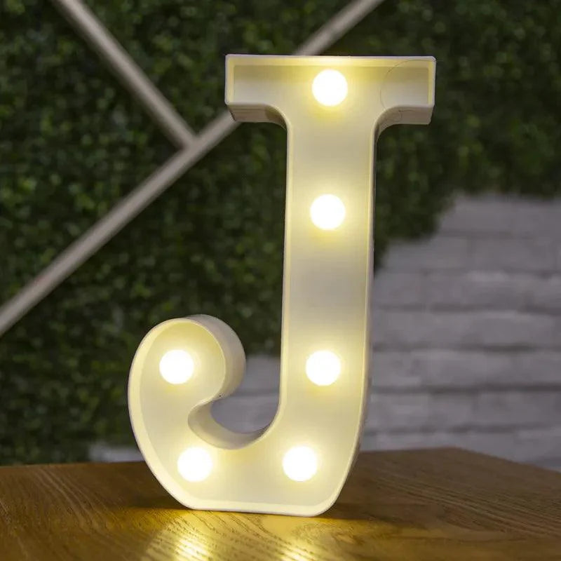 Illuminate Your Love's Name: Alphabet Initial Letter LED Lights for decor lamp - Heart Crafted Gifts