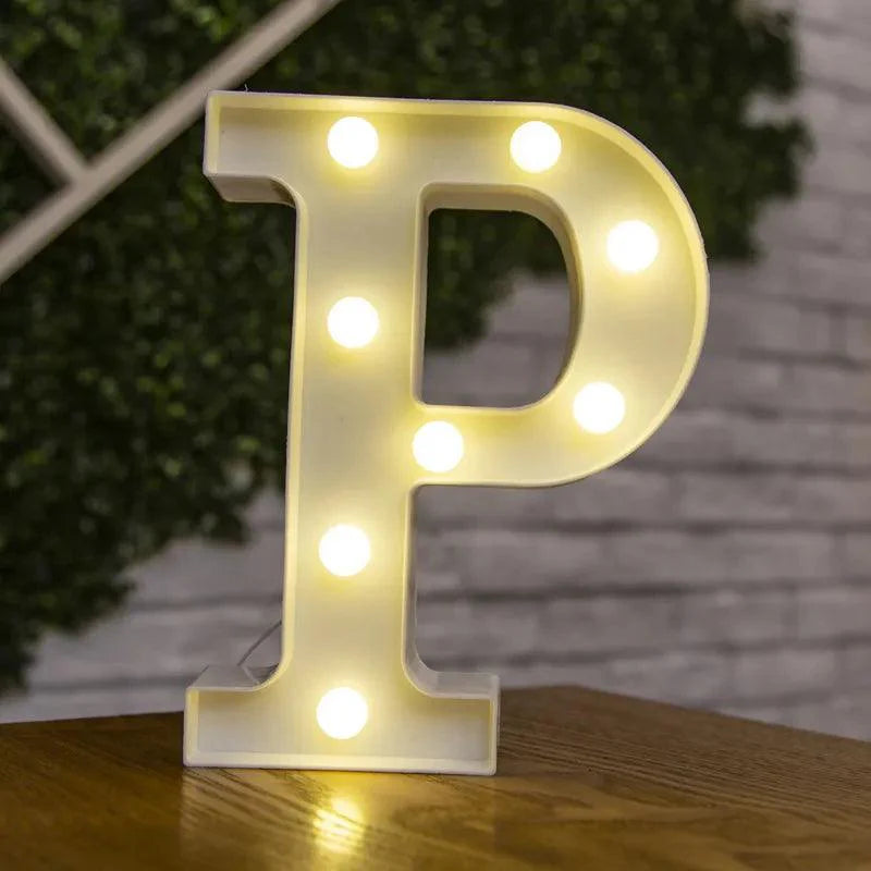 Illuminate Your Love's Name: Alphabet Initial Letter LED Lights for decor lamp - Heart Crafted Gifts