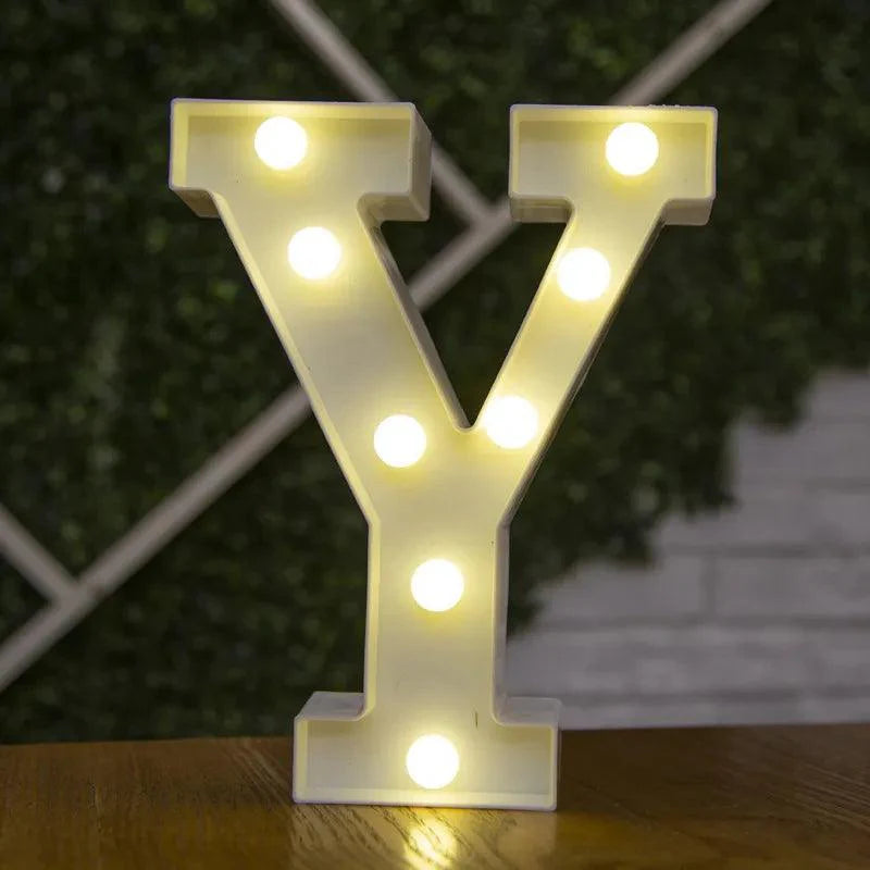 Illuminate Your Love's Name: Alphabet Initial Letter LED Lights for decor lamp - Heart Crafted Gifts