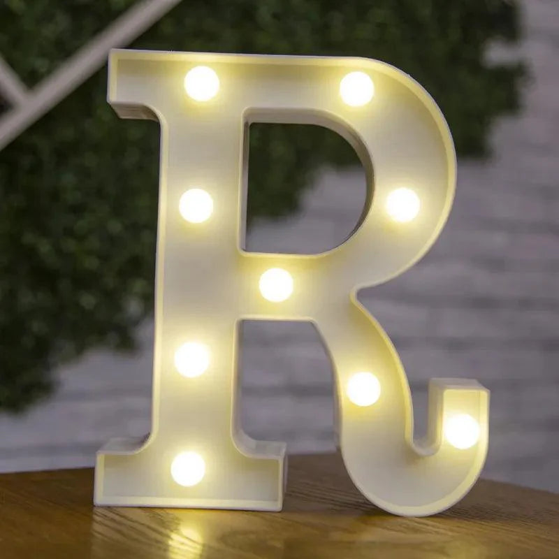 Illuminate Your Love's Name: Alphabet Initial Letter LED Lights for decor lamp - Heart Crafted Gifts