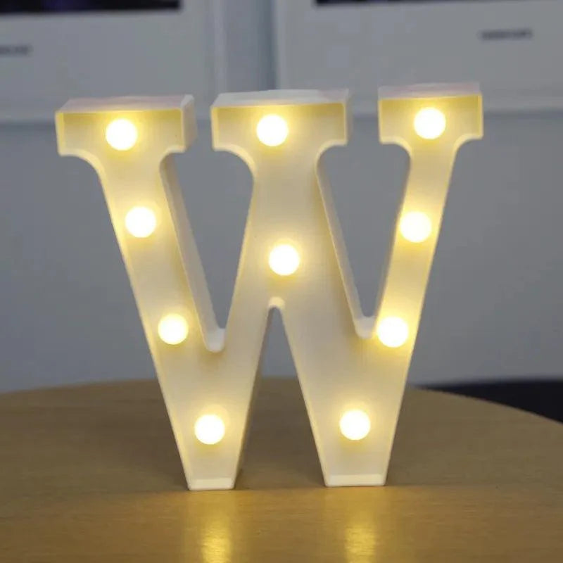 Illuminate Your Love's Name: Alphabet Initial Letter LED Lights for decor lamp - Heart Crafted Gifts
