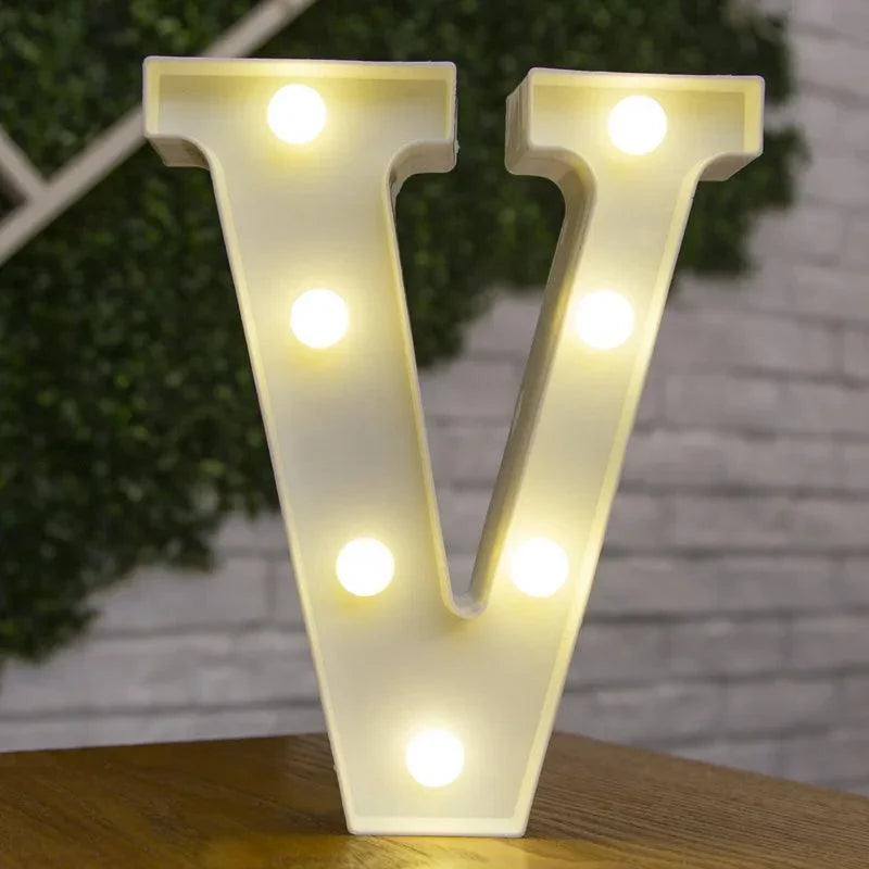 Illuminate Your Love's Name: Alphabet Initial Letter LED Lights for decor lamp - Heart Crafted Gifts