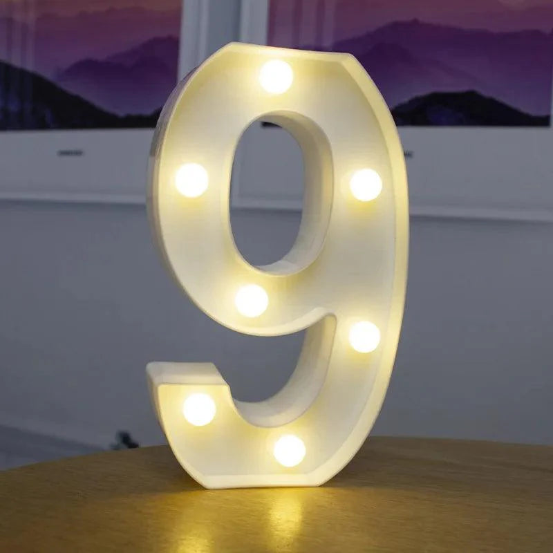 LED Number Lamp: Luminous Decor - Heart Crafted Gifts