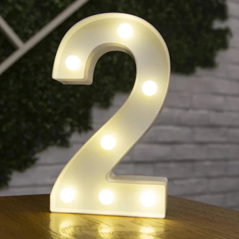 LED Number Lamp: Luminous Decor - Heart Crafted Gifts