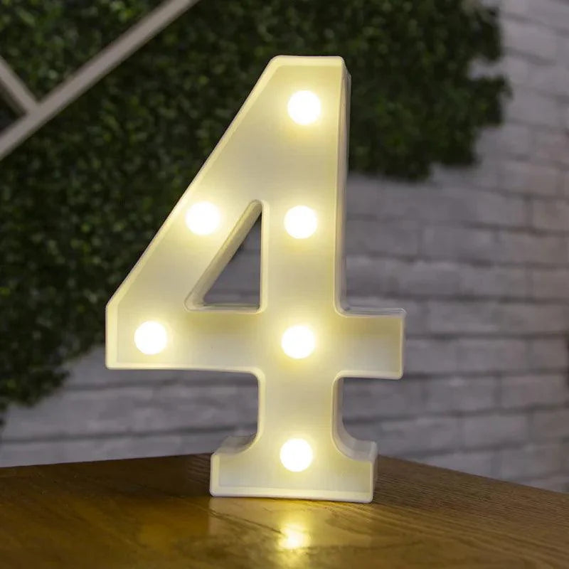 LED Number Lamp: Luminous Decor - Heart Crafted Gifts