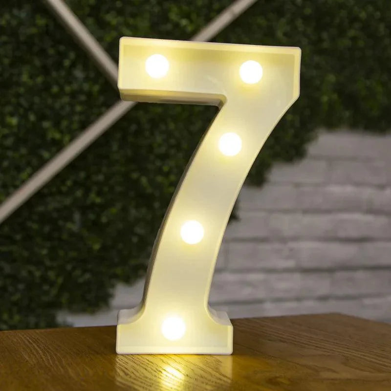 LED Number Lamp: Luminous Decor - Heart Crafted Gifts