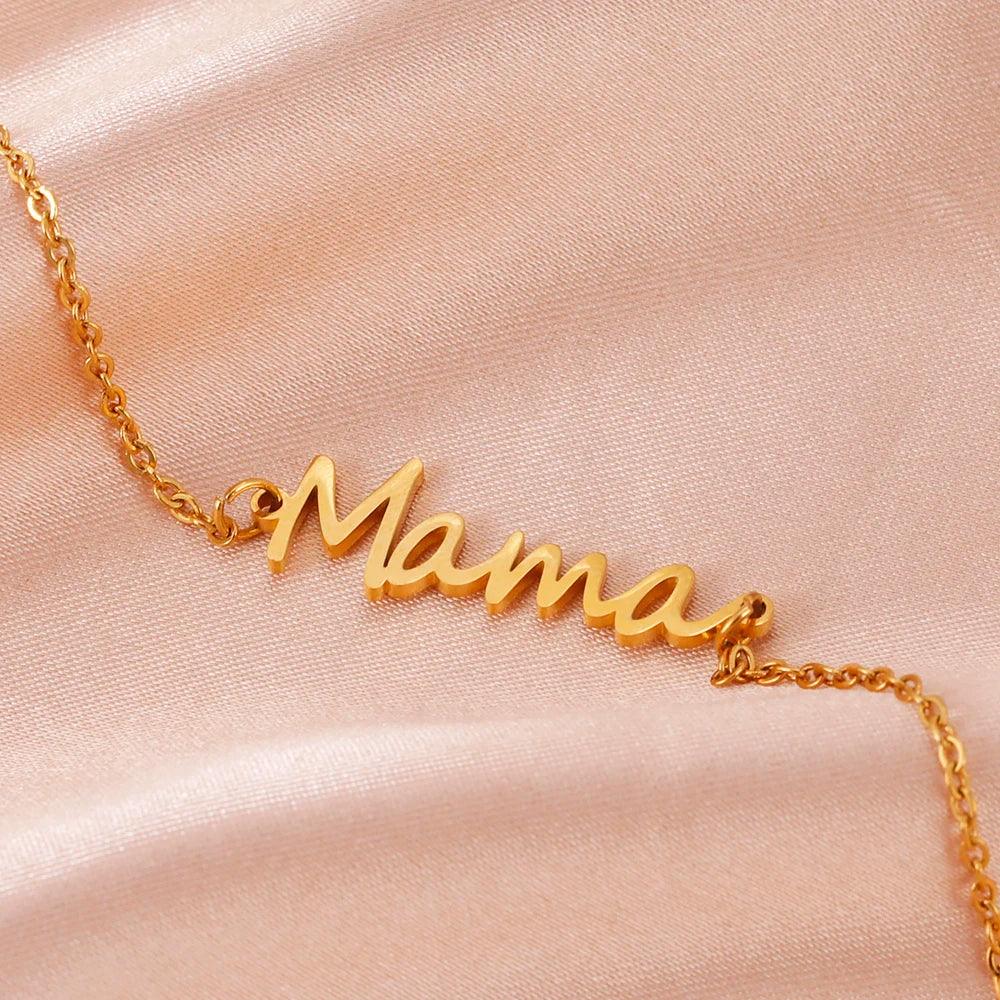 Letter 'Mama' Charm Bracelet in double Layer Chain: Mother's Day Gift - Heart Crafted Gifts