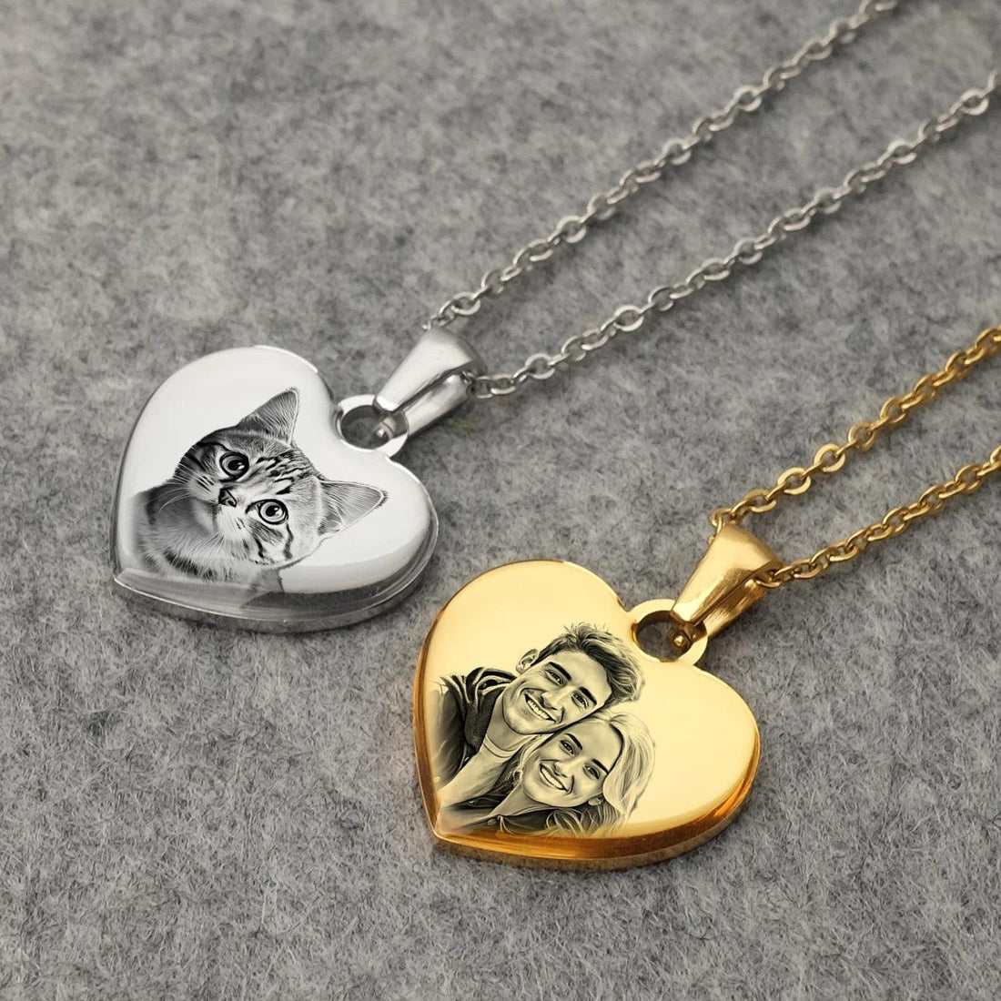 Customize Picture Necklace: Custom Photo Pendant - Heart Crafted Gifts