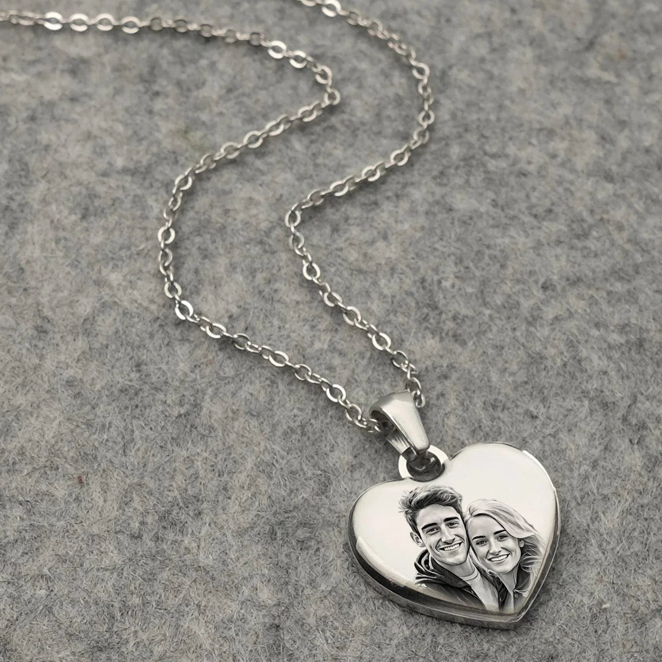 Customize Picture Necklace: Custom Photo Pendant - Heart Crafted Gifts