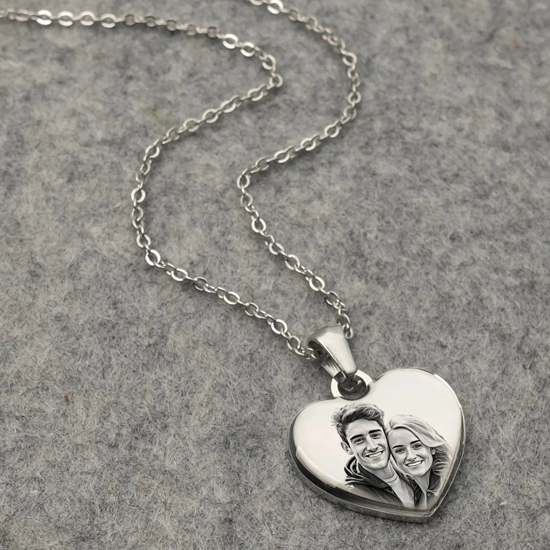 Customize Picture Necklace: Custom Photo Pendant - Heart Crafted Gifts
