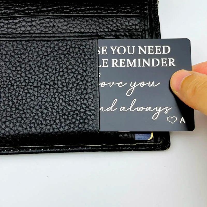 Personalized Wallet Insert: Heartfelt Gifts for Him, Her, Mom, Dad - Heart Crafted Gifts
