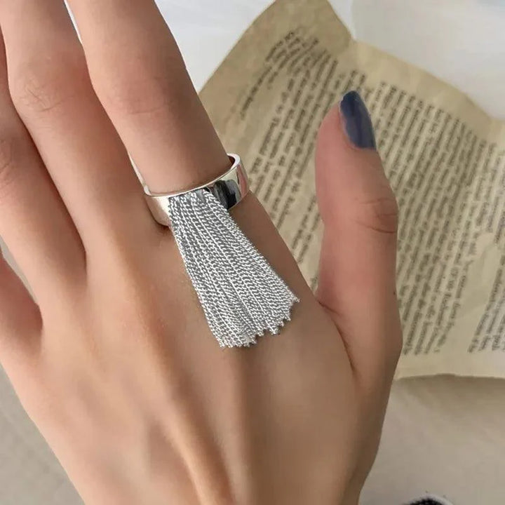 Silver Tassel Ring